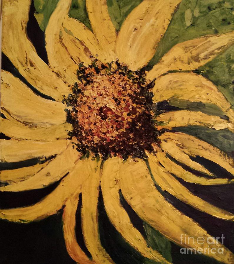 Sunflower #1 Painting by Sherry Harradence