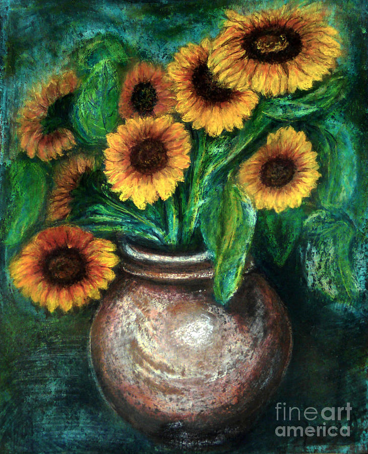 Sunflowers Painting by Jasna Dragun