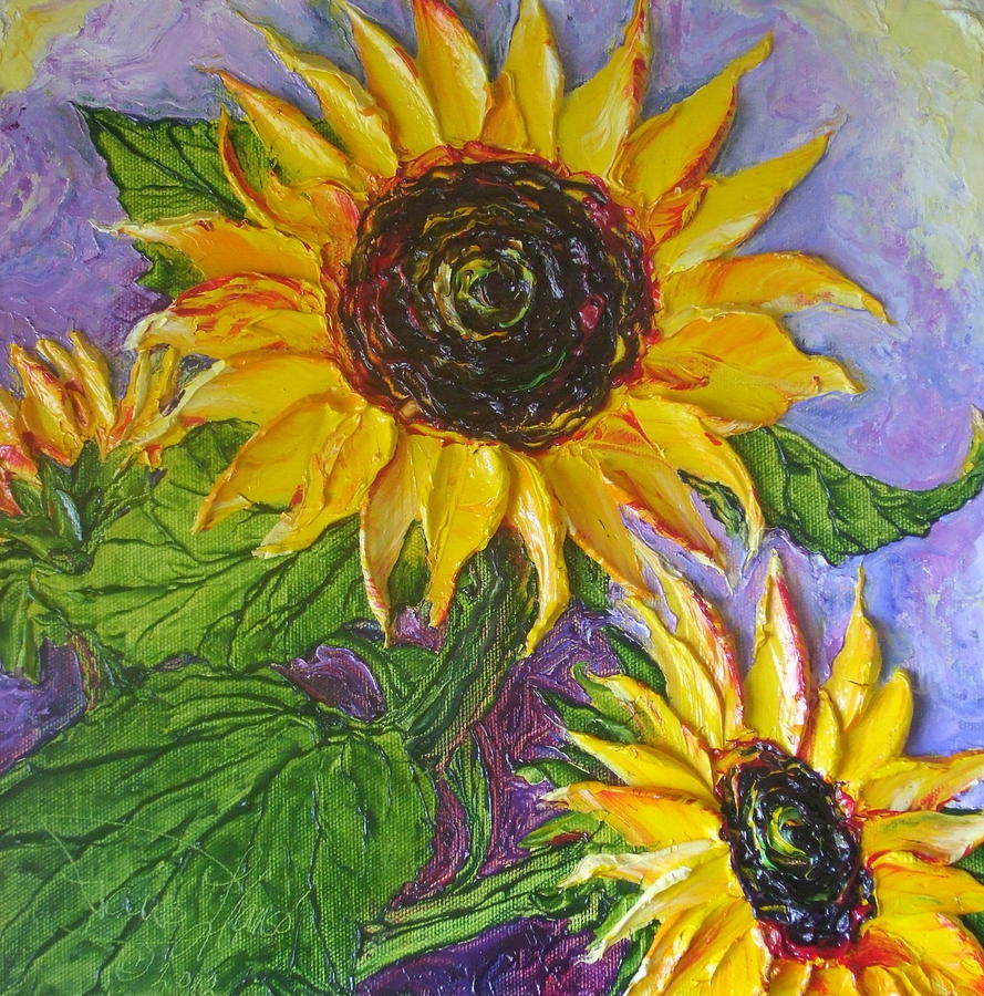 Paris Yellow Sunflowers Painting by Paris Wyatt Llanso