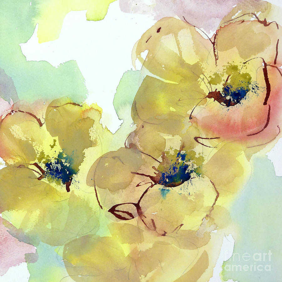 Sunlit Poppies I #2 Painting by Chris Paschke
