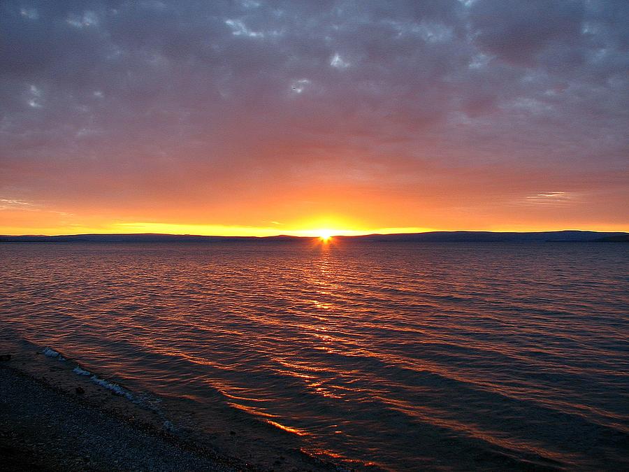 Sunrise at Lake Khuvsgul #1 Photograph by Diane Height