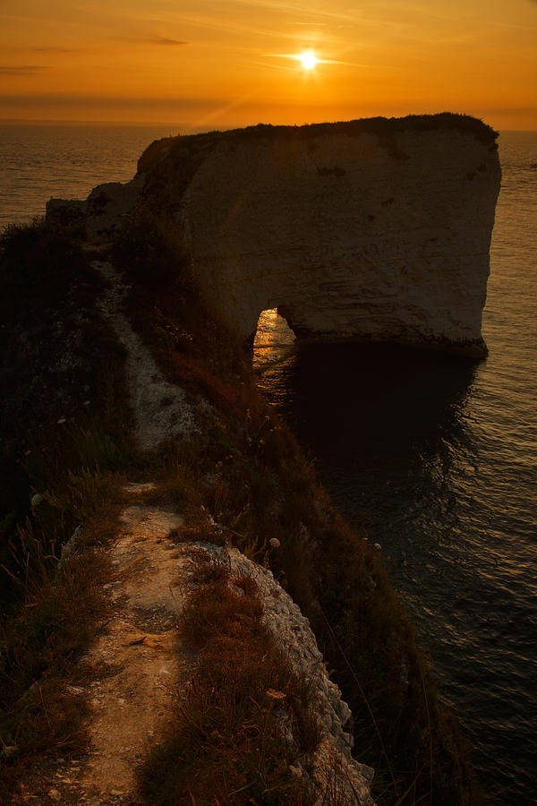 Sunrise at Old Harry Rocks #1 Photograph by Ian Middleton