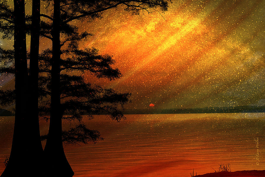 Sunrise At Reelfoot Lake #1 Digital Art by J Larry Walker