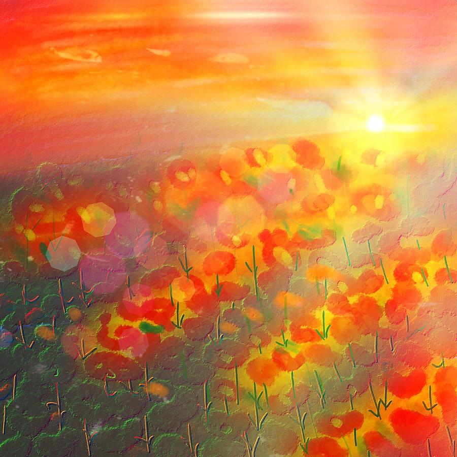 Flower Digital Art - Sunrise #1 by Chandana Arts