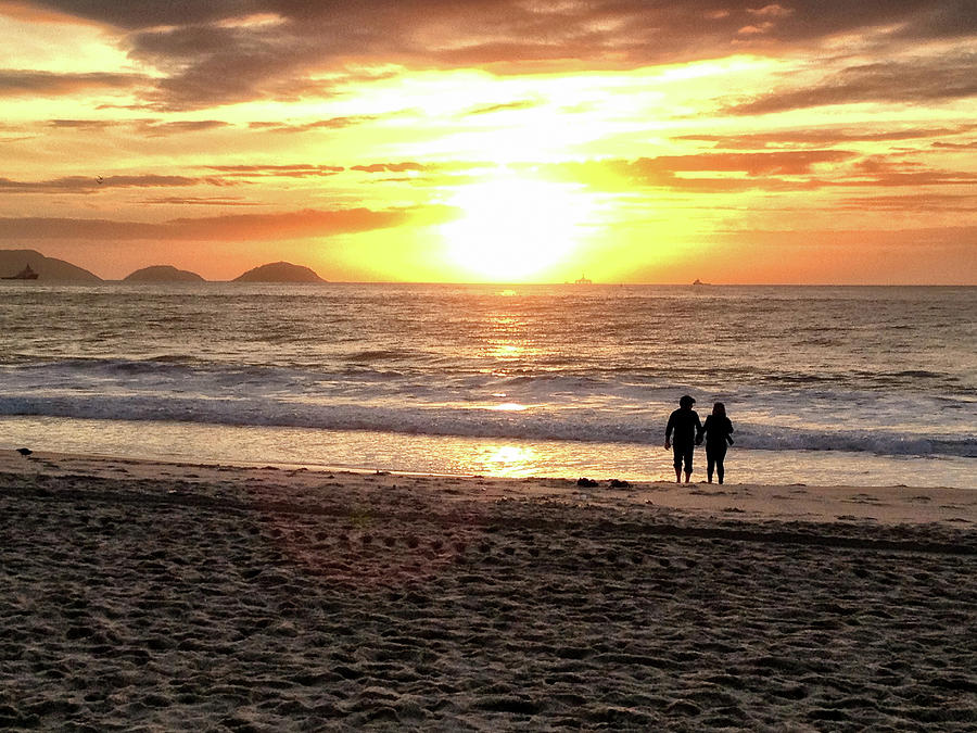 Sunrise On Copacabana Beach #1 Photograph by Larigan - Patricia Hamilton