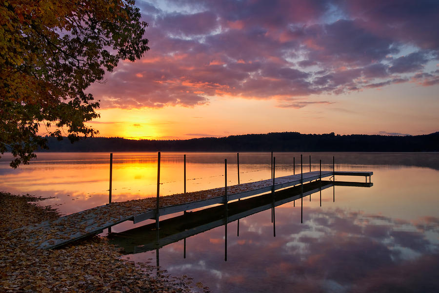 Sunrise on Keoka Lake #1 Photograph by Darylann Leonard Photography