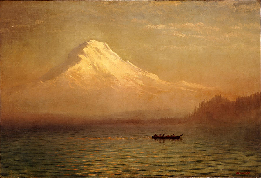 Sunrise on Mount Tacoma #2 Painting by Albert Bierstadt