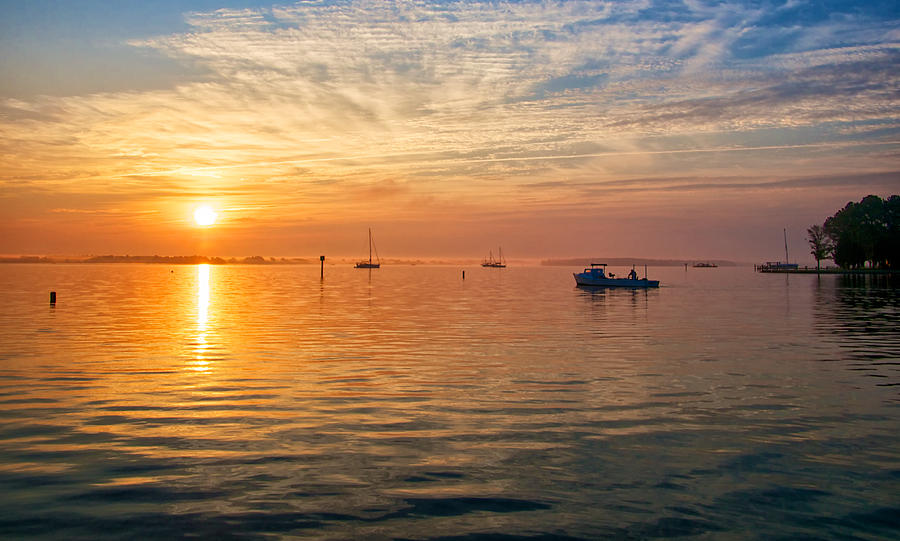Sunrise on the Chesapeake Bay #1 Photograph by David Kay