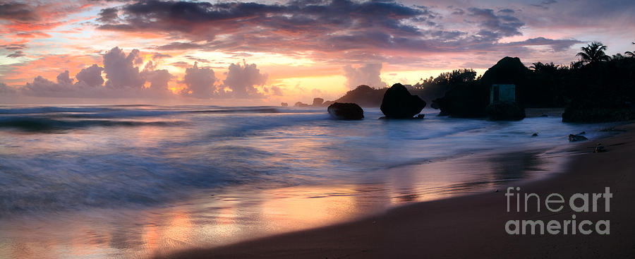 Sunrise over Bathsheba beach in the Barbados #1 Photograph by Matteo Colombo