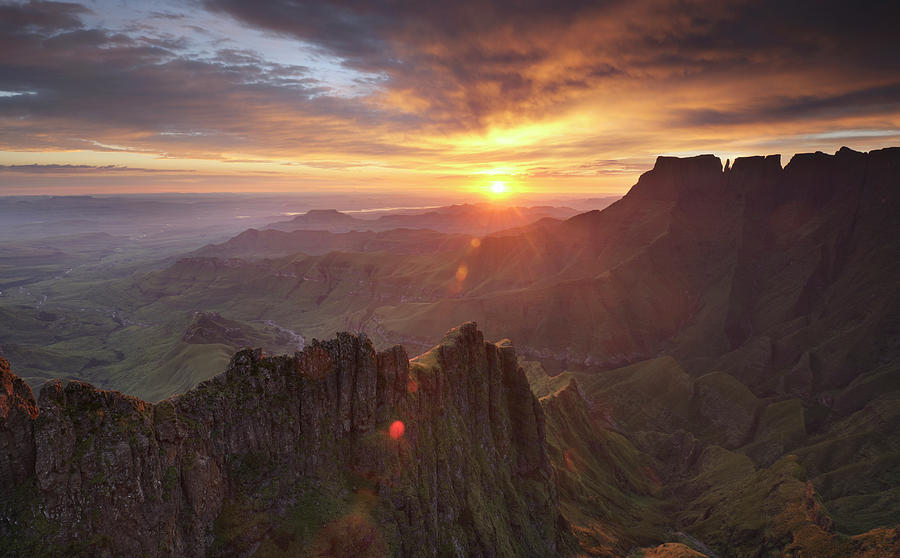 Sunrise Over The Drakensberg Mountains by Emil Von Maltitz