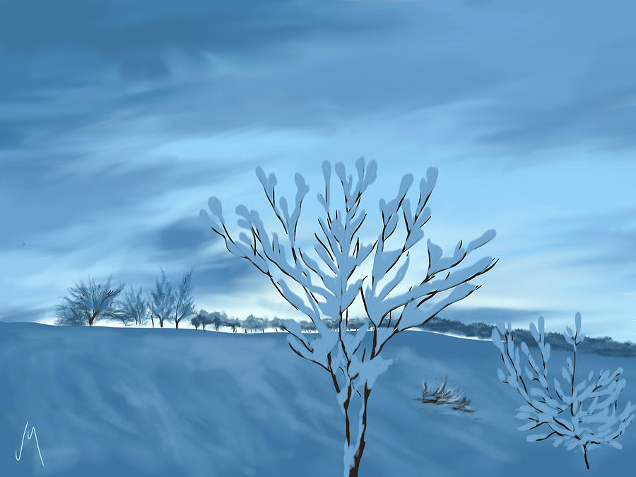 Winter Painting - Sunrise #2 by Veronica Minozzi