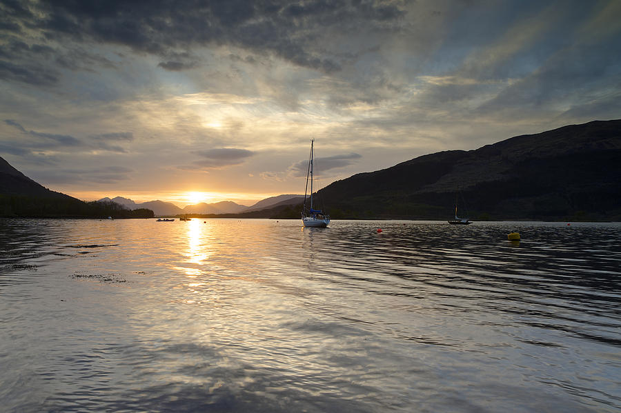 Sunset at Ballachulish #1 Photograph by Stephen Taylor