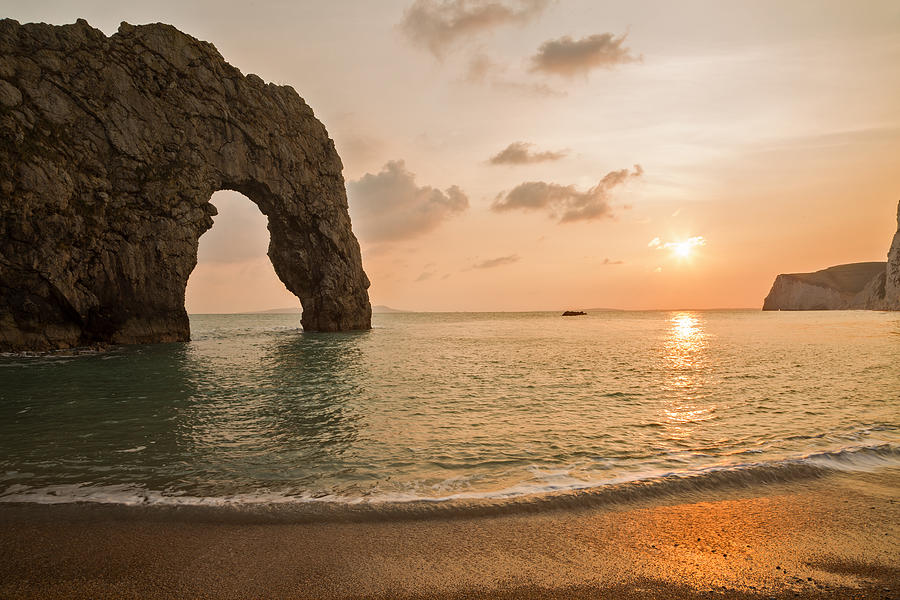Sunset at Durdle Door #1 Photograph by Ian Middleton