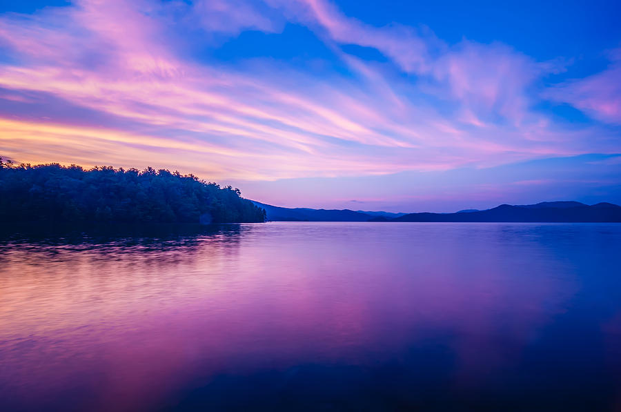 Sunset During Blue Hour At The Lake #1 Photograph by Alex Grichenko