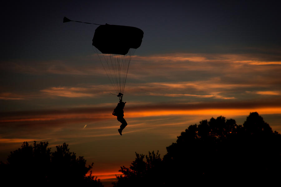 Sunset Photograph - Sunset flight #1 by Ken Reece