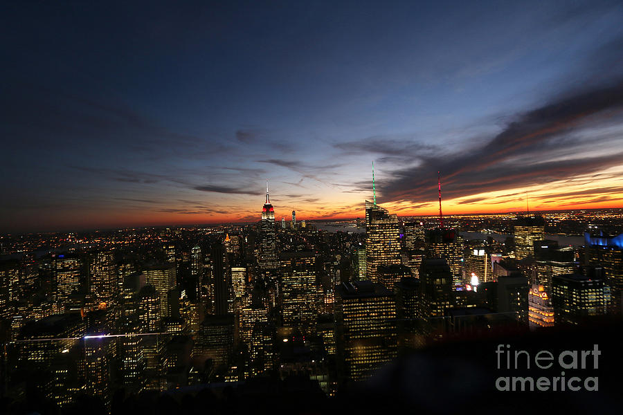 Sunset From Top of the Rock #1 Photograph by Steven Spak