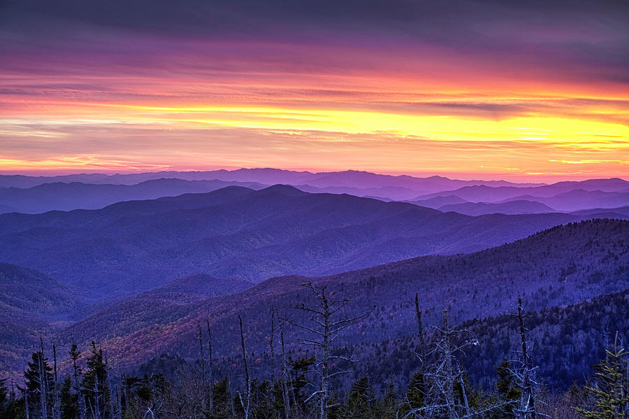 Sunset in the Smokies #1 Photograph by Andrew Soundarajan