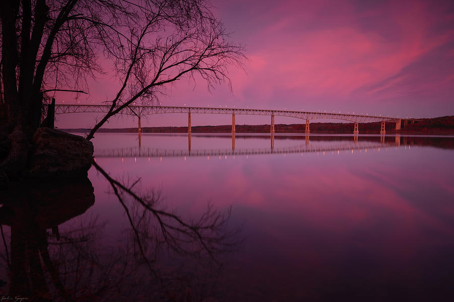 Kingston-rhinecliff Bridge Sunset #1 Photograph by Jack Nguyen
