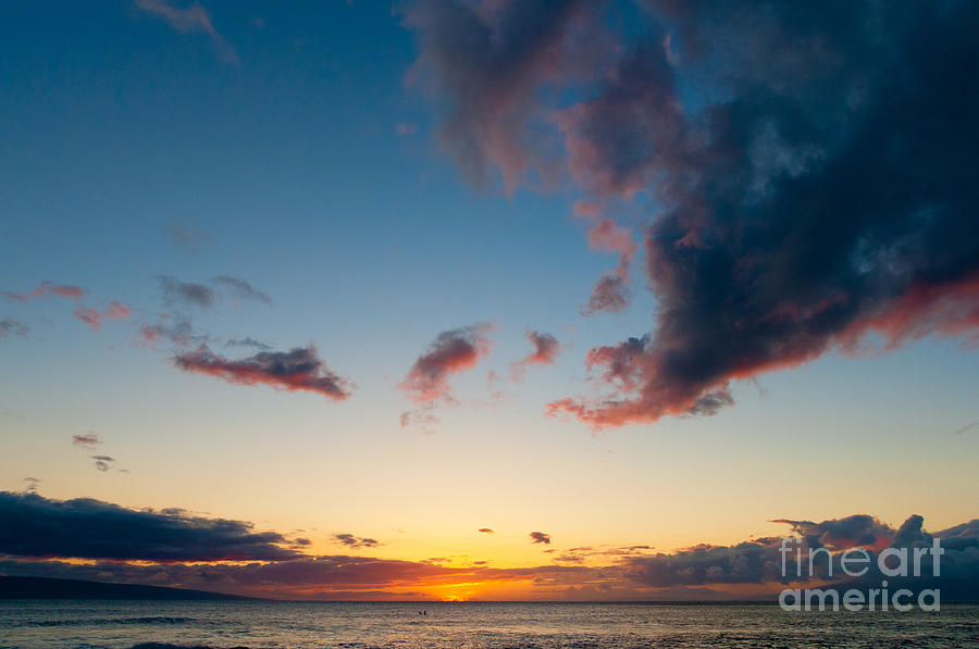 Sunset on Kaanapali Maui Hawaii USA #1 Photograph by Don Landwehrle