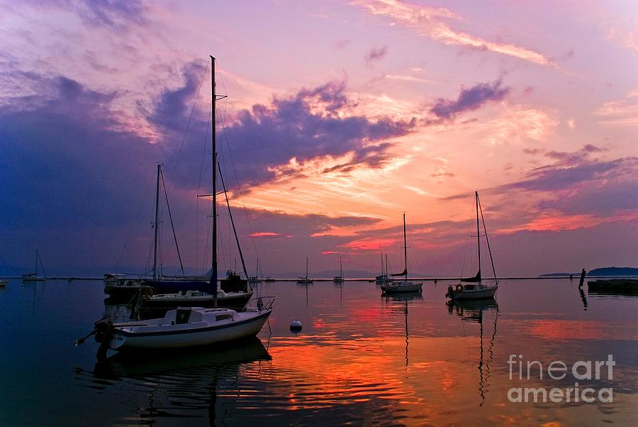 Sunset on Lake Champlain. #2 Photograph by New England Photography