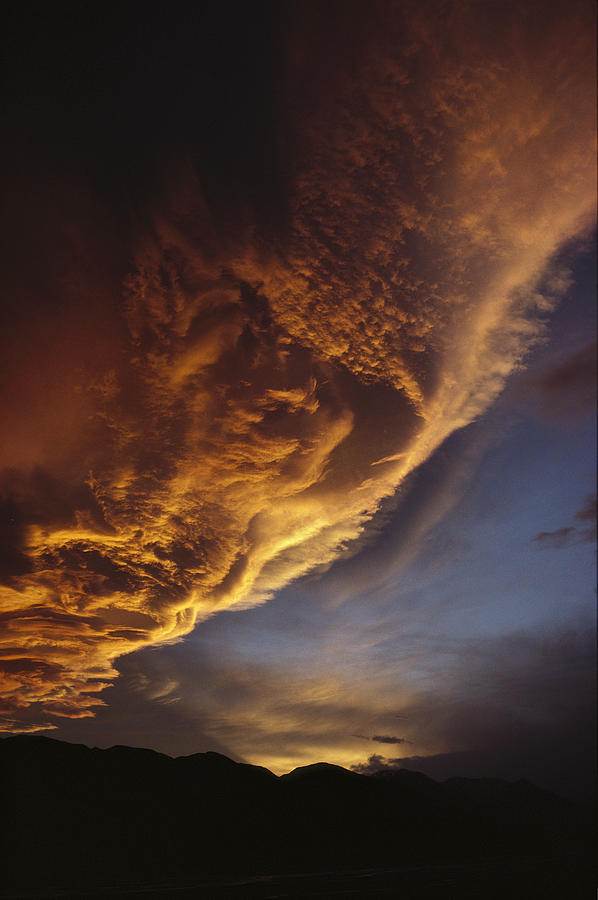 Sunset On Storm Clouds Near Mt Cook Photograph by Ian Whitehouse