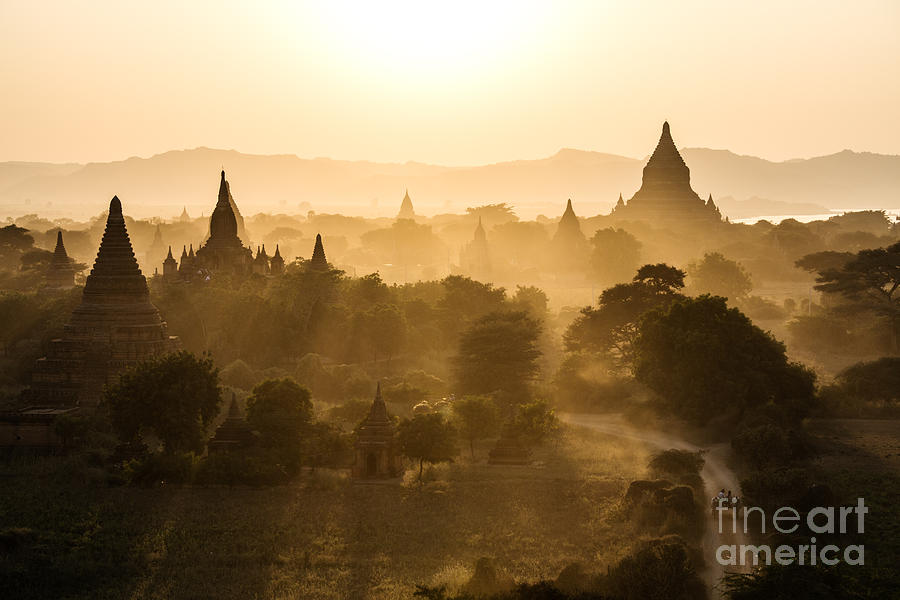 Sunset over Bagan - Myanmar #1 Photograph by Matteo Colombo