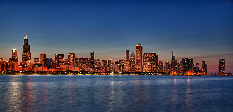 Sunset over Chicago from Observatory Photograph by Steven Heap - Fine ...