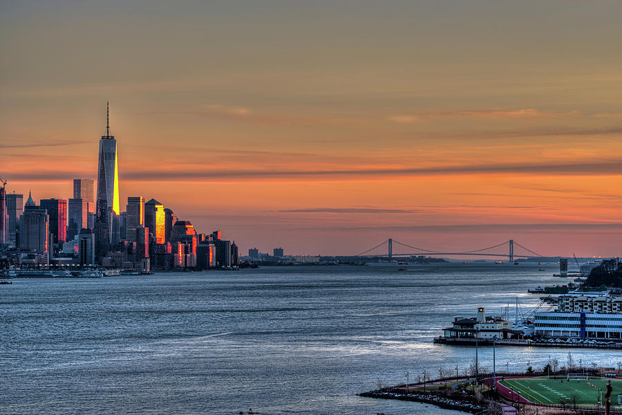 Sunset Over Lower Manhattan #1 Photograph by F. M. Kearney