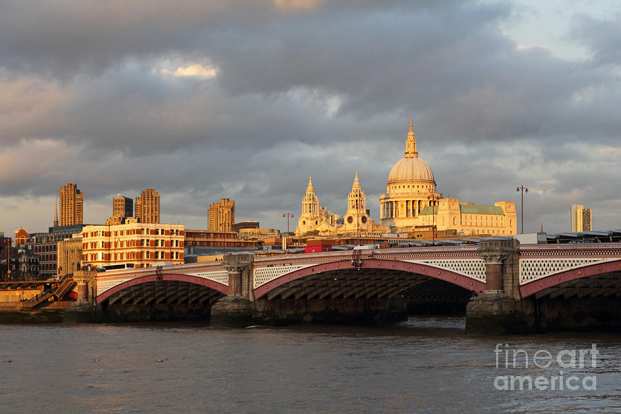 Sunset over St Pauls Cathedral London #1 Photograph by Julia Gavin