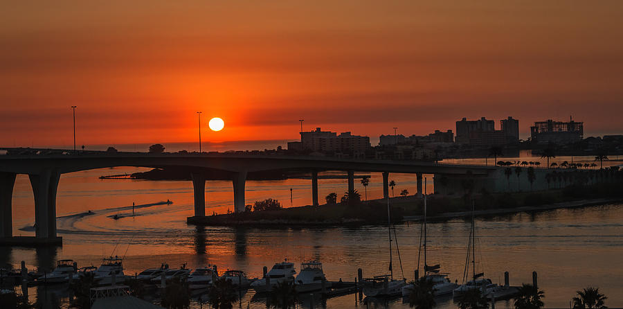Sunset over the bridge #1 Photograph by Jane Luxton