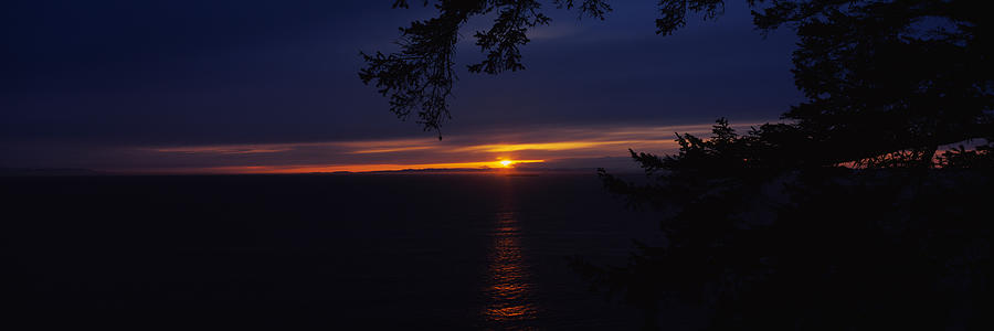 Nature Photograph - Sunset Over The Sea, Strait Of Juan De #1 by Panoramic Images