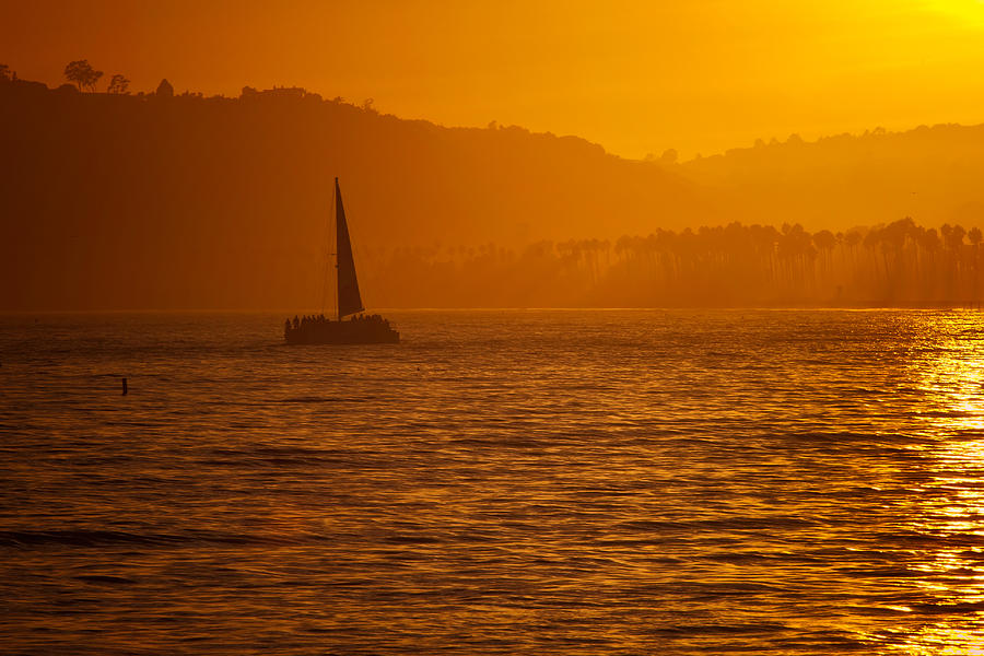 Sunset Sail #1 Photograph by Joan Herwig