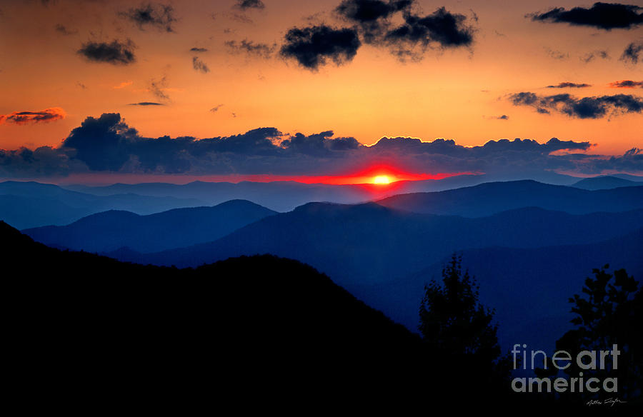 Sunset View from the Blue Ridge Parkway 2008 Photograph by Matthew Turlington
