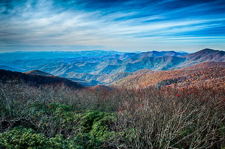 Sunset View Over Blue Ridge Mountains Photograph