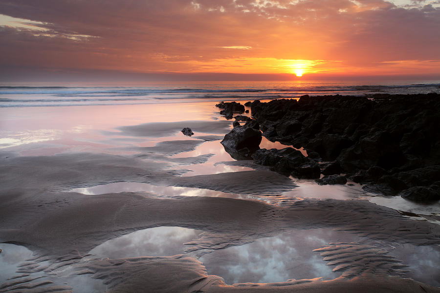 Sunset Woolacombe   North  Devon Coast Photograph