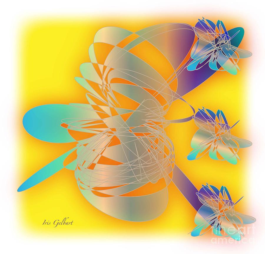 Abstract Digital Art - Sunshine #1 by Iris Gelbart