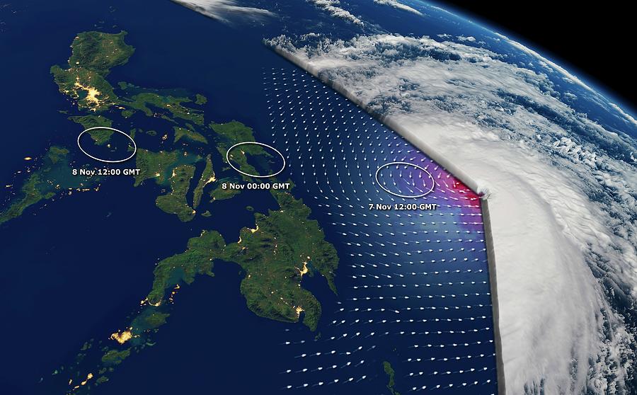 Haiyan Photograph - Super Typhoon Haiyan #1 by Planetary Visions/nasa-jpl/noaa