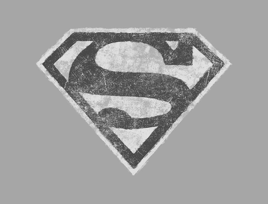 Man Of Steel Digital Art - Superman - Grey S #1 by Brand A