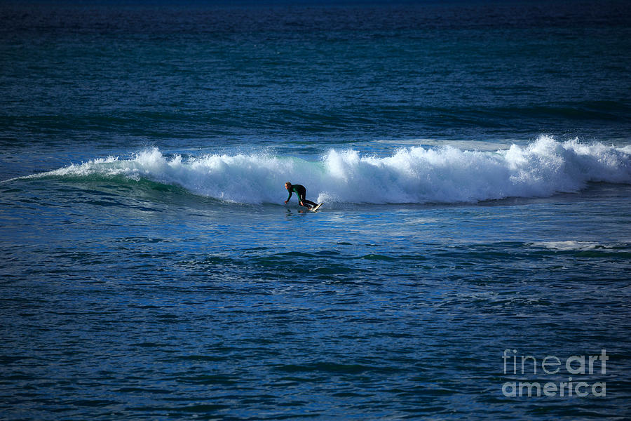 Surfer at Porthleven Cornwall #1 Photograph by Louise Heusinkveld