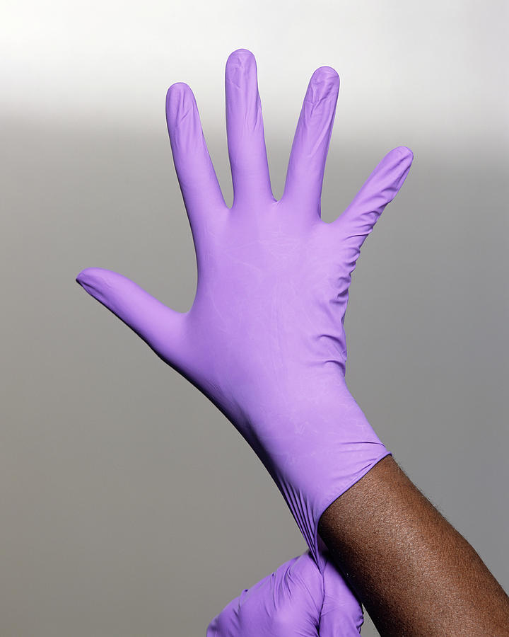 Glove Photograph - Surgical Gloves #1 by Mark Thomas/science Photo Library