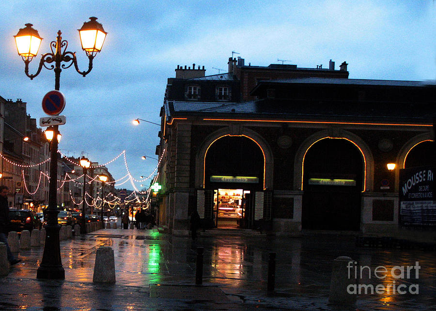 Versailles France Photograph - Surreal Rainy Night Streets of Versailles France  #1 by Kathy Fornal