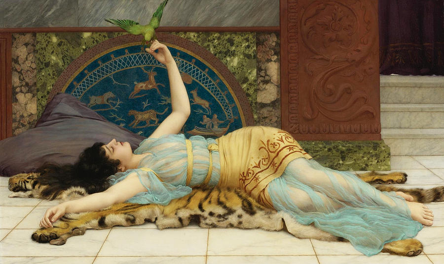 Sweet doing nothing. Dolce far niente #2 Painting by John William Godward