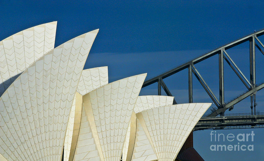 Sydney Harbour Photograph - Sydney Opera House with Bridge backdrop #1 by Sheila Smart Fine Art Photography