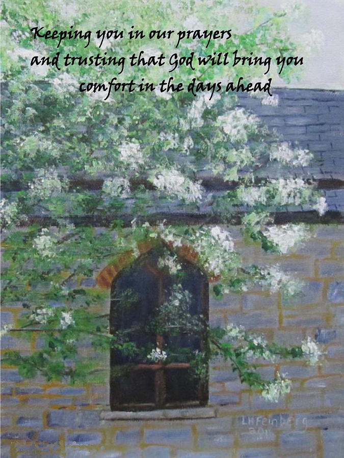 Sympathy Card with Church #1 Painting by Linda Feinberg