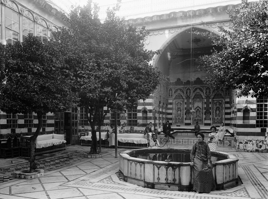 Syria Courtyard, C1910 #1 Photograph by Granger