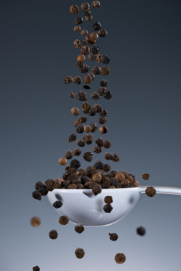 Spoon Still Life Photograph - 1 Tablespoon Black Pepper by Steve Gadomski