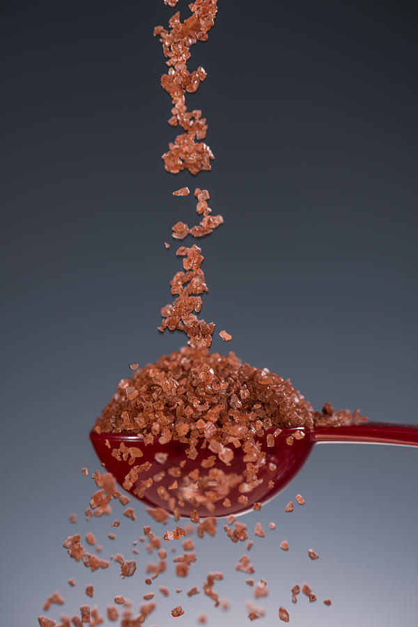 Spoon Still Life Photograph - 1 Tablespoon Red Gold Hawaii Sea Salt by Steve Gadomski