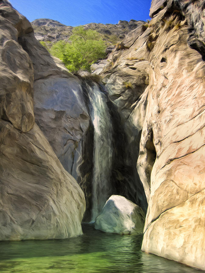 Waterfall Painting - Tahquitz Falls #1 by Dominic Piperata