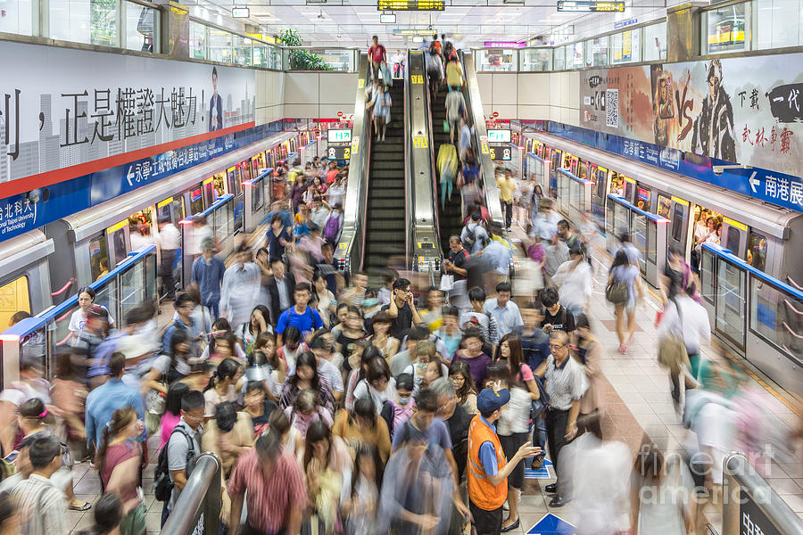 Taipei Metro Rush #1 Photograph by Didier Marti
