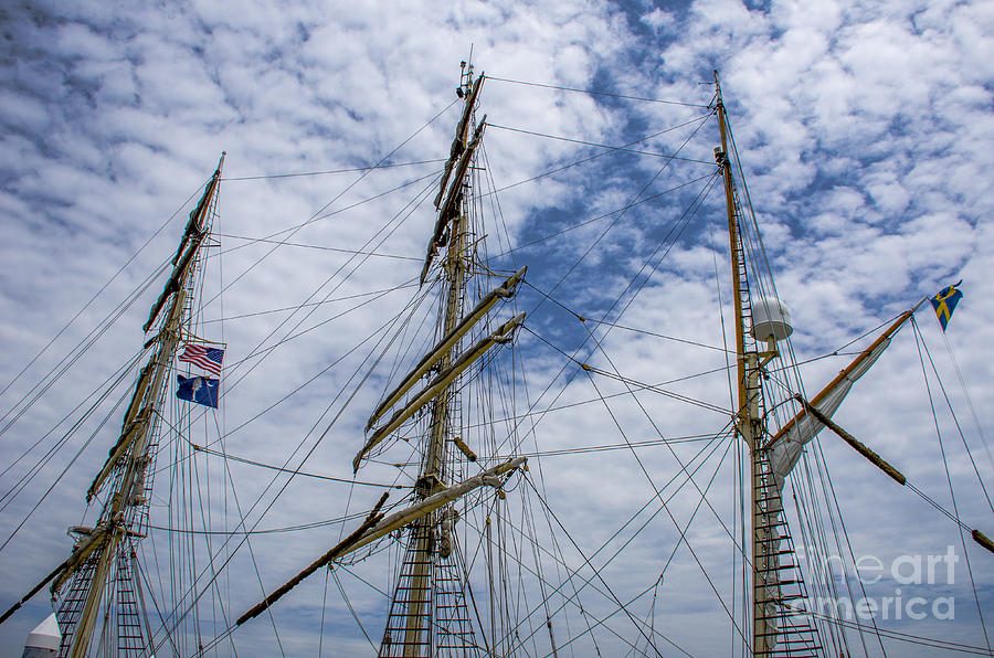 Tall Ship Three Mast  Photograph by Dale Powell